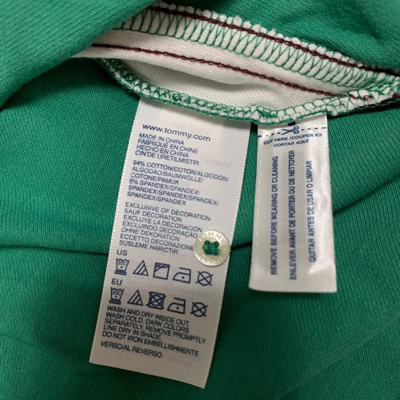 Tommy Hilfiger ‘TH’ Polo T-Shirt - Navy/Green/White - Picture 7 of 7